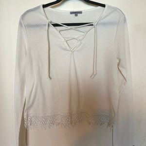 Ivory Long Sleeve Crop